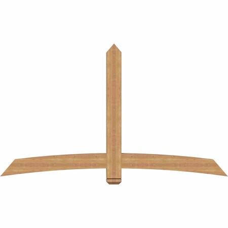 Ekena Millwork Bellingham Timber Gable Bracket, Western Red Cedar, 84"W x 49"H x 3 1/2"D x 5 1/2"F, 14/12 Pitch GBW084X49X0406BEL00SWR